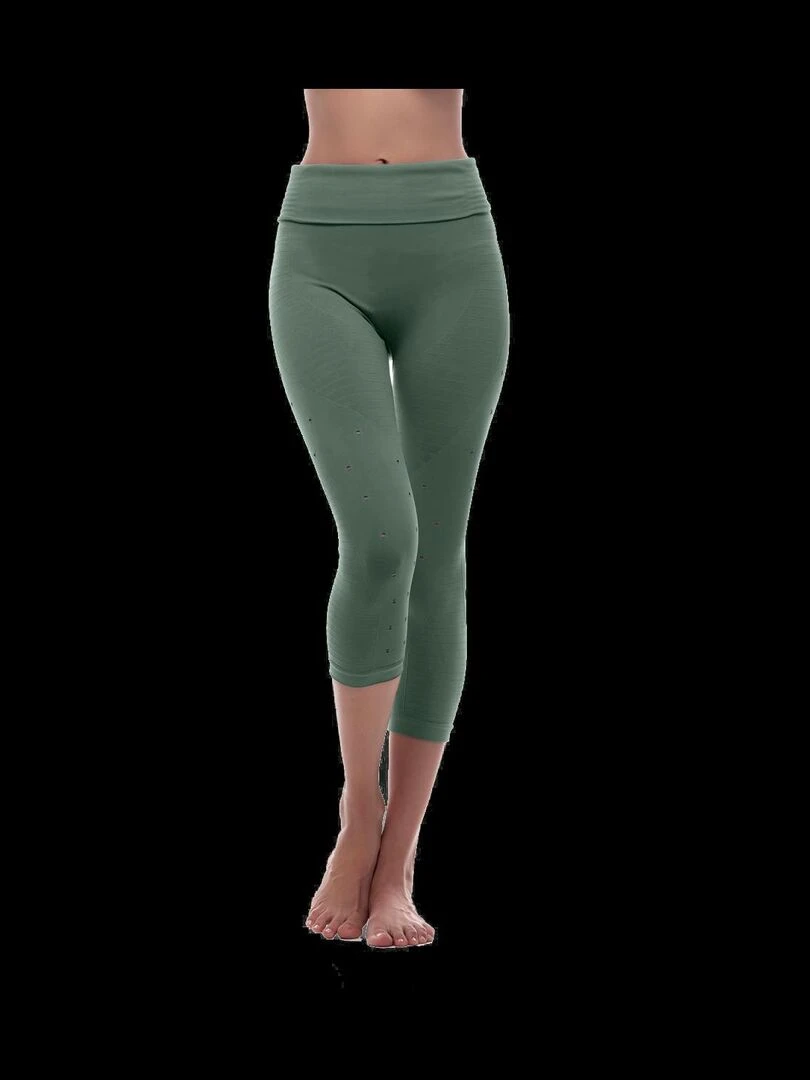 Legging Femme Fitness sans coutures Fibre Emana Taille haute Namasté Vert