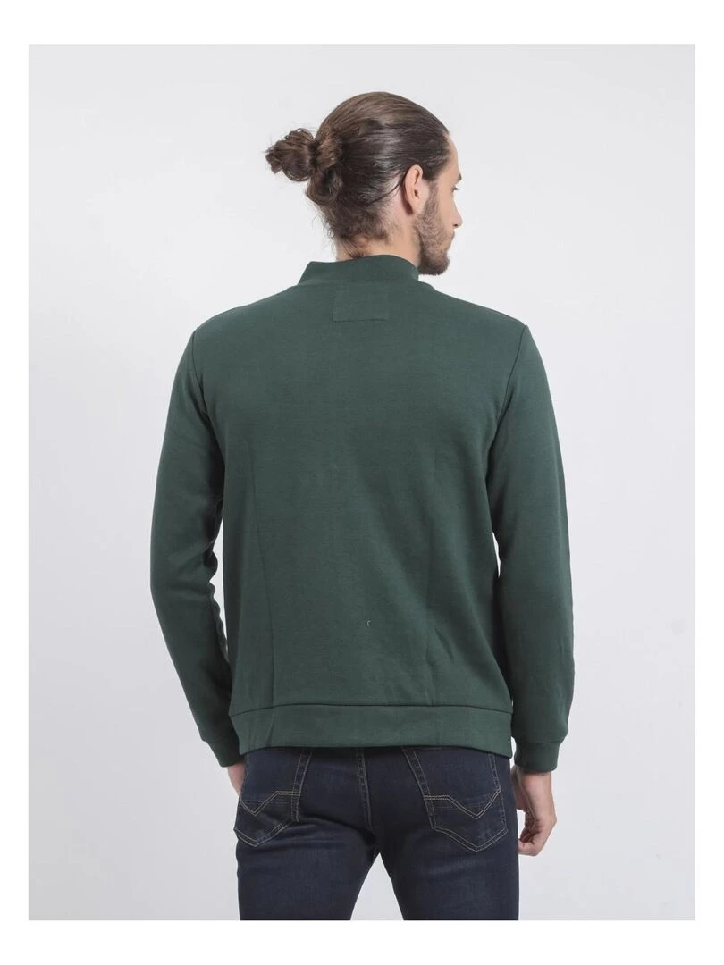 Gilet zippé col montant WITS Vert foncé