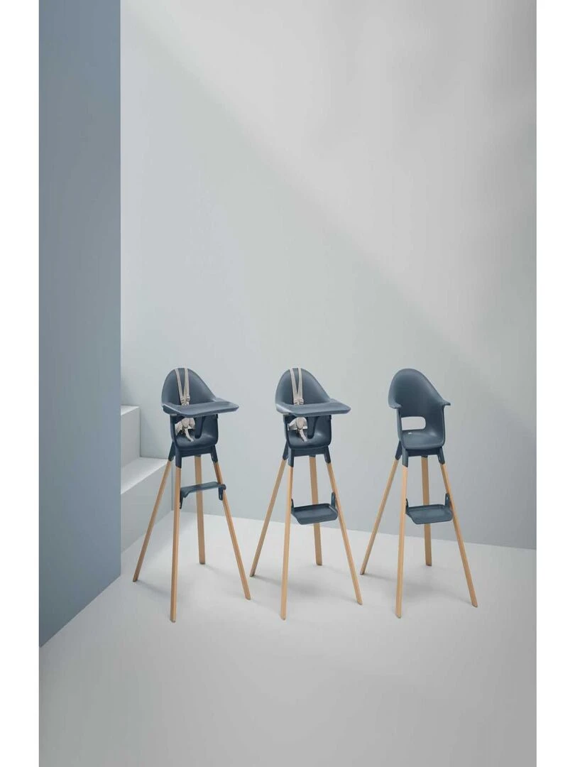 Chaise haute Stokke® Clikk™ bleue fjord (Fjord Blue) Bleu