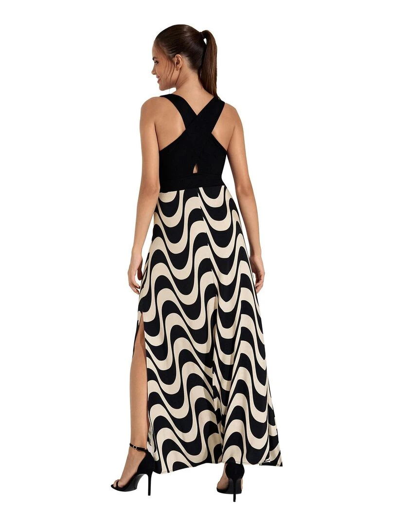 Robe longue estivale sans manches Iceland Noir