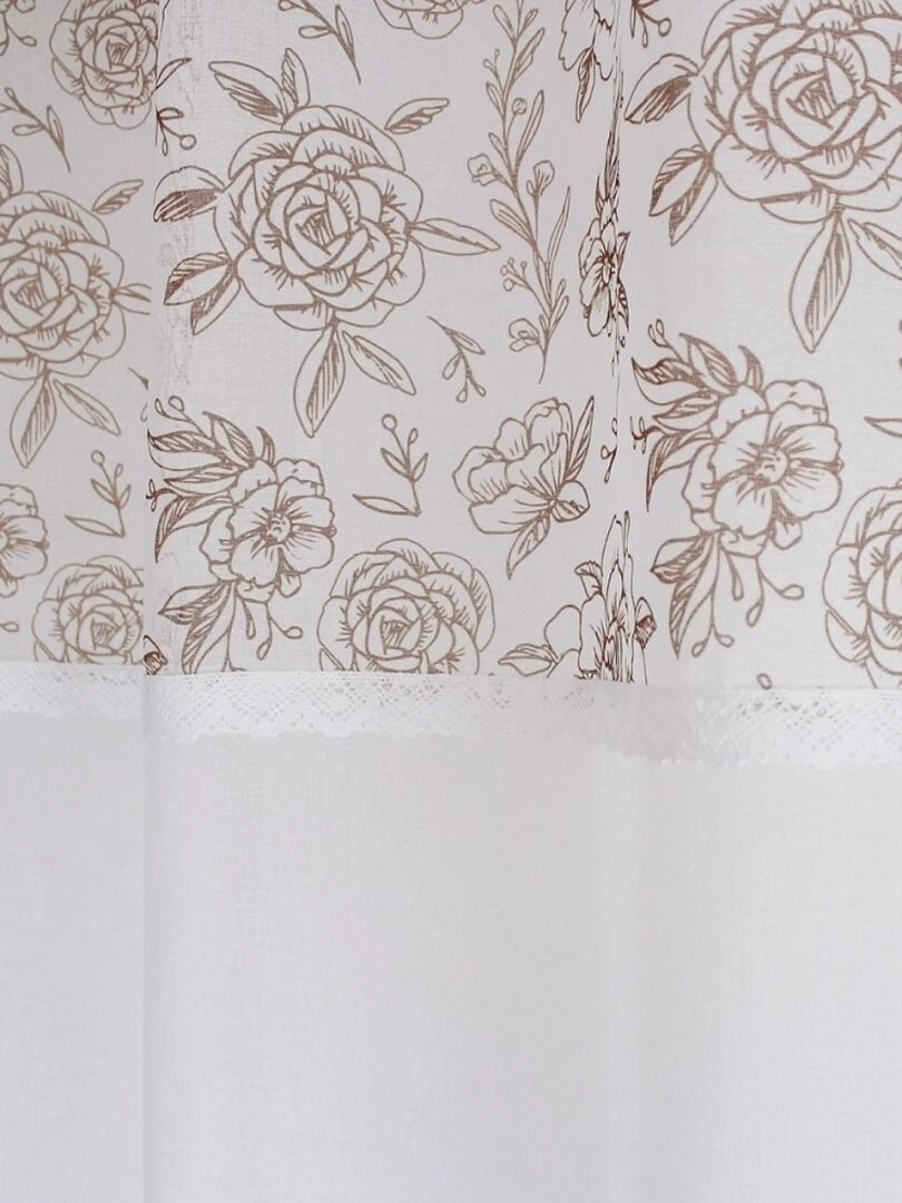 Voilage à œillets 140x240 Rosa naturel   Blanc