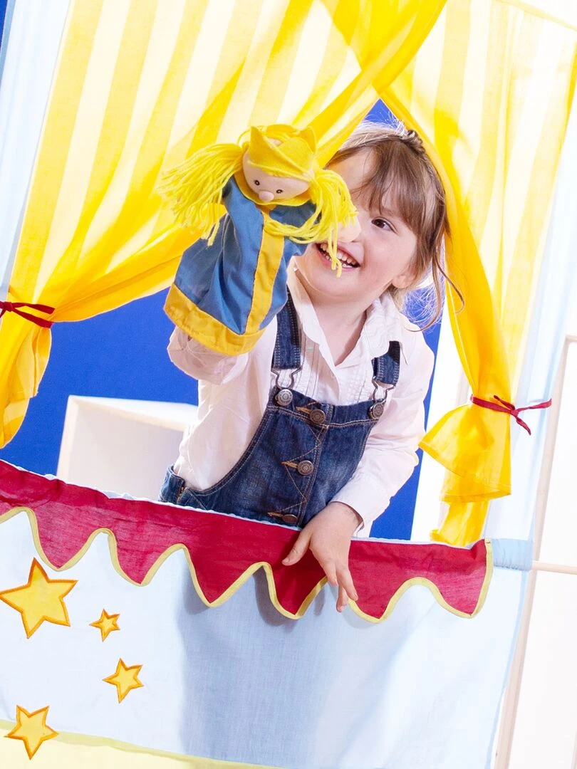 ROBA Ensemble de 6 Marionnettes à Main Punch et Judy en Tissu et Feutre   Lavable   Multicolore   N/A