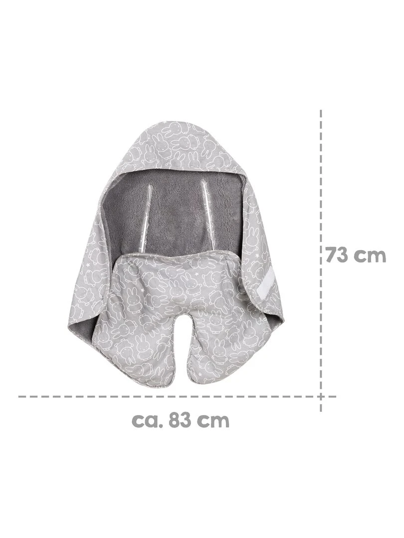 ROBA Couverture "miffy®"   Avec Fentes Pour Ceintures De Sécurité   Gris   Gris