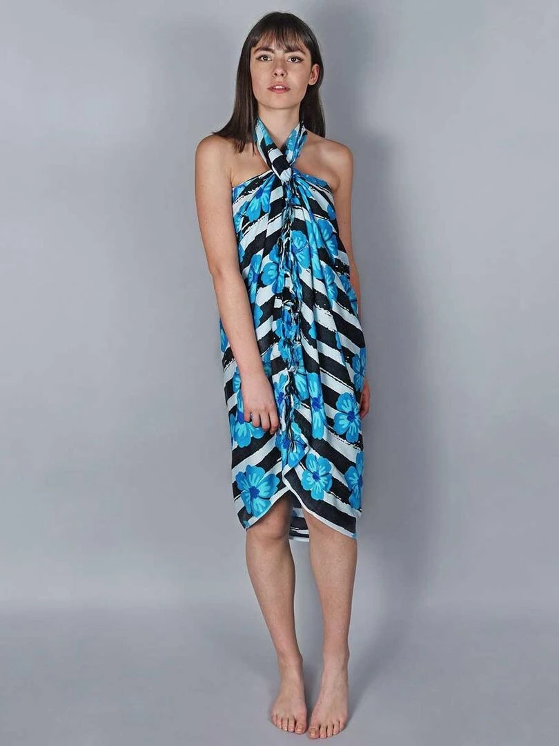 Paréo Batik Exotica Bleu