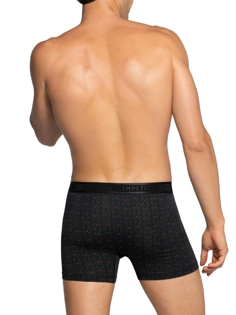 Boxer en lyocell à imprimé de petits coeurs  Santiago   Noir