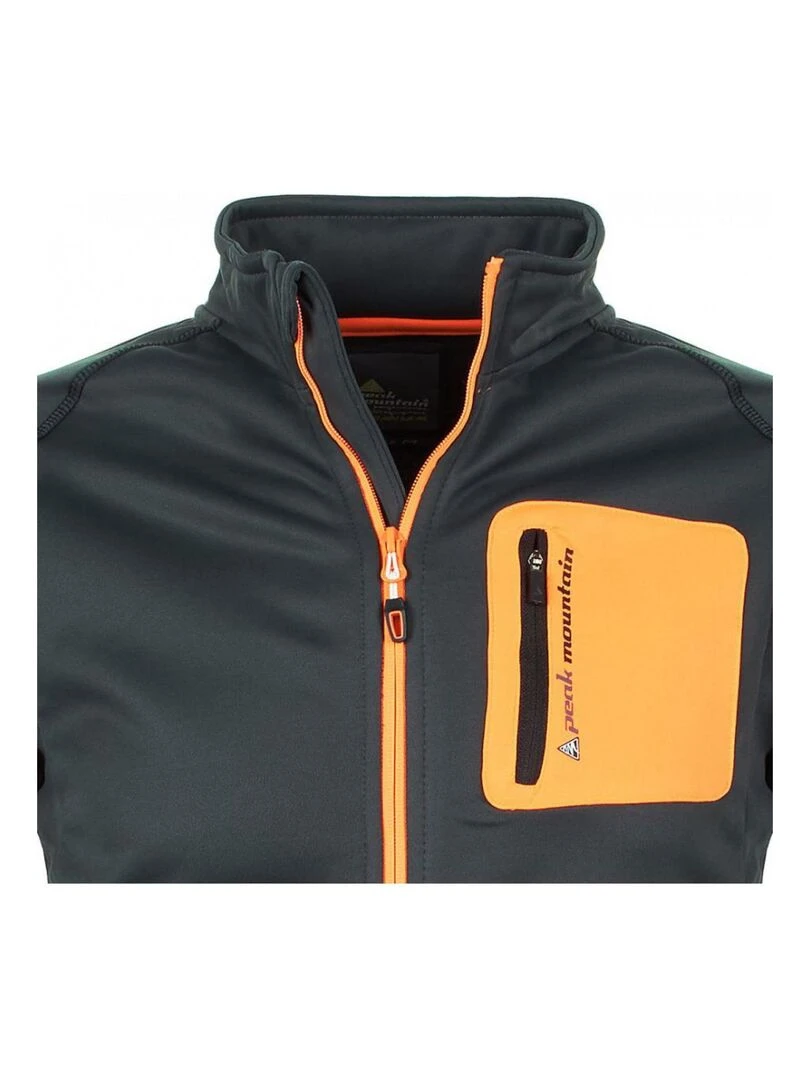 Blouson polarshell homme CEMANO   PEAK MOUNTAIN   Gris