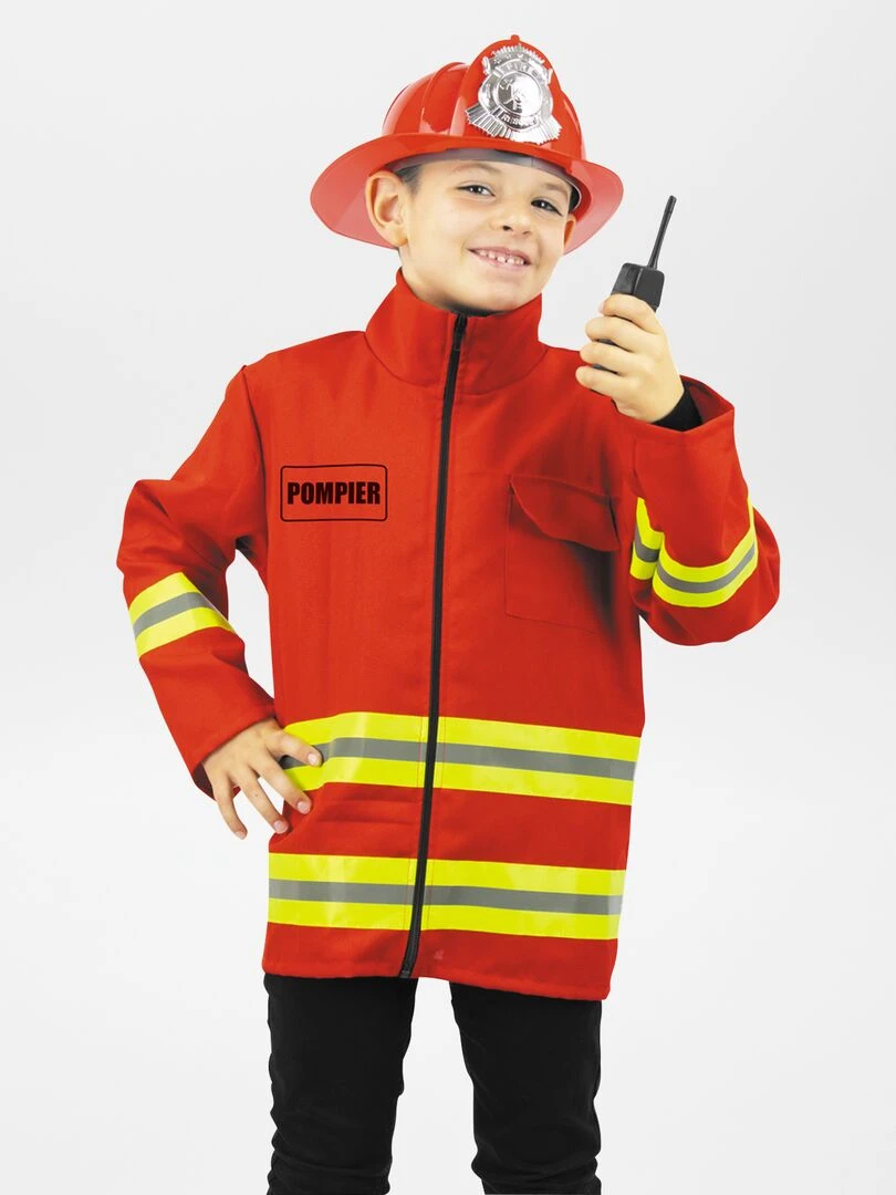Veste de pompier Déguisement rouge
