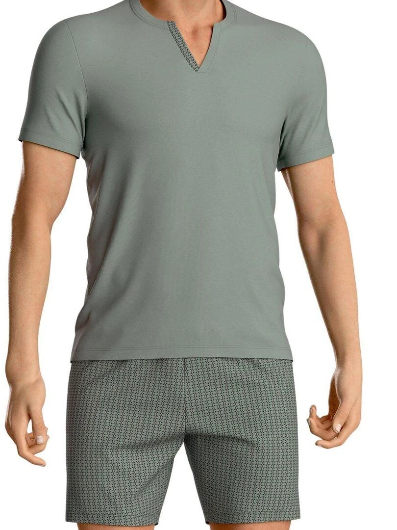 Ensemble pyjama court Action   Vert