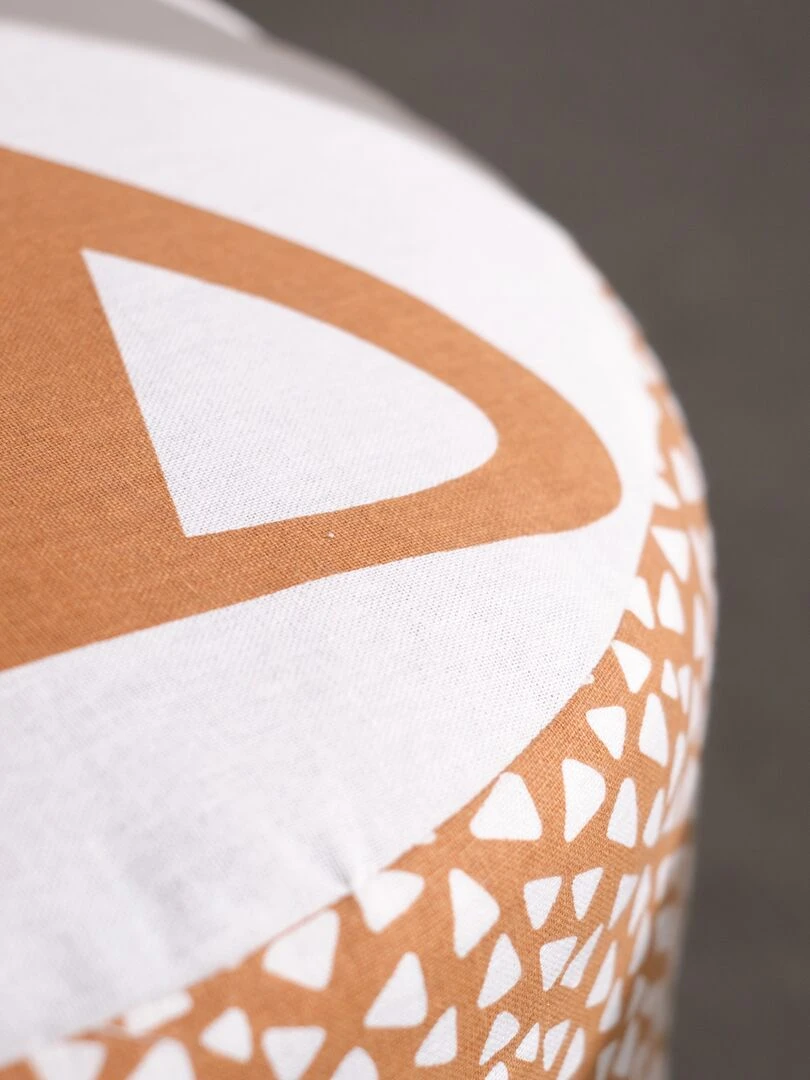 Pouf imprimé 'renard' Ocre
