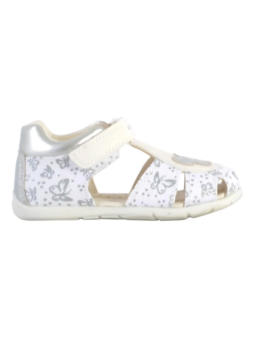 Sandale à Scratch Plate Geox Enfant Elthan Blanc