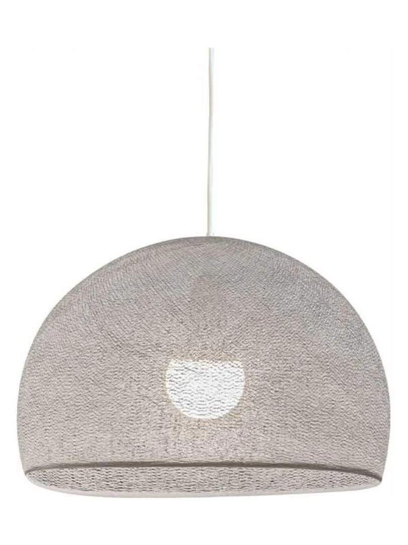 Abat jour coupole gris perle 50 et sa suspension simple Gris perle