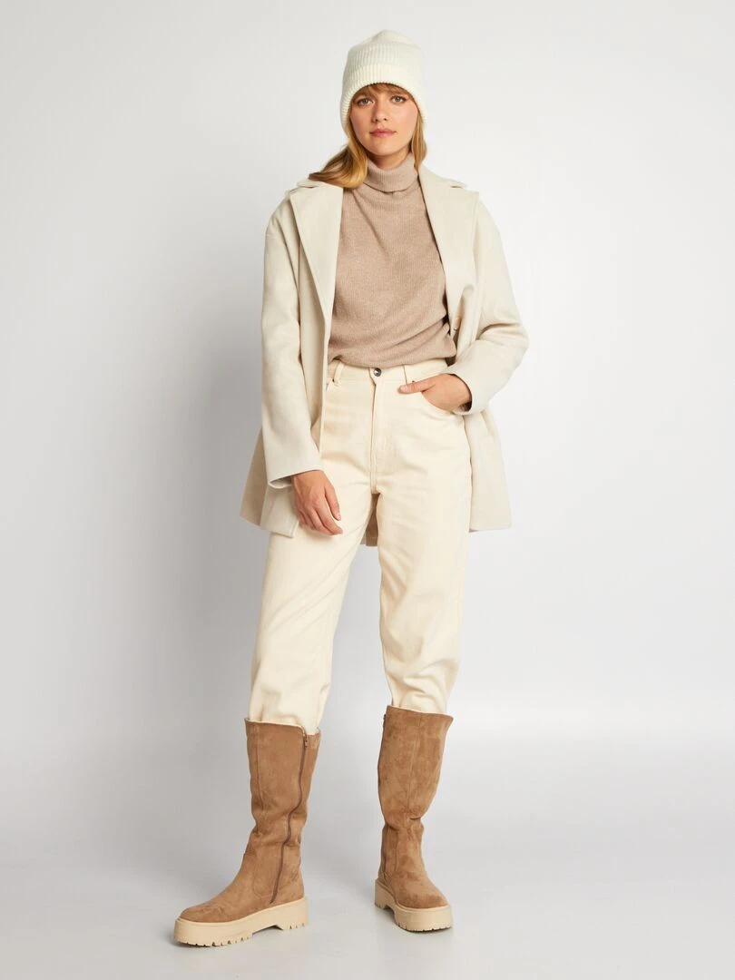 Manteau mi long Beige
