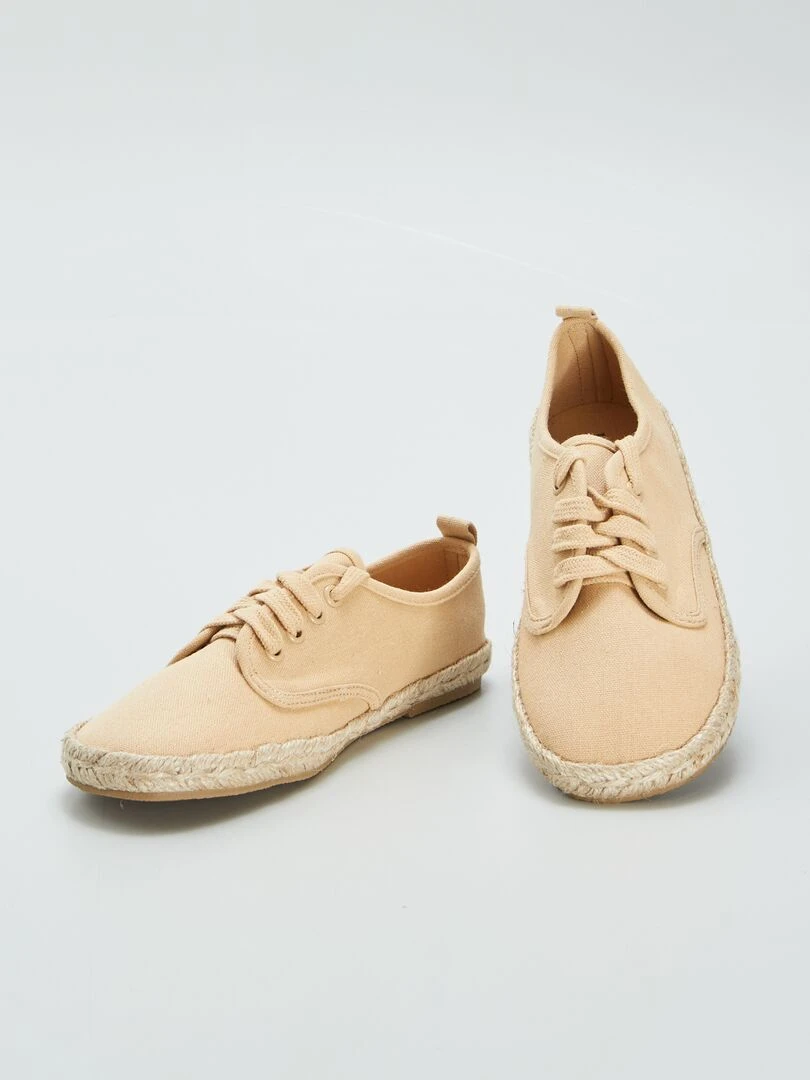 Baskets basses en toile   Beige