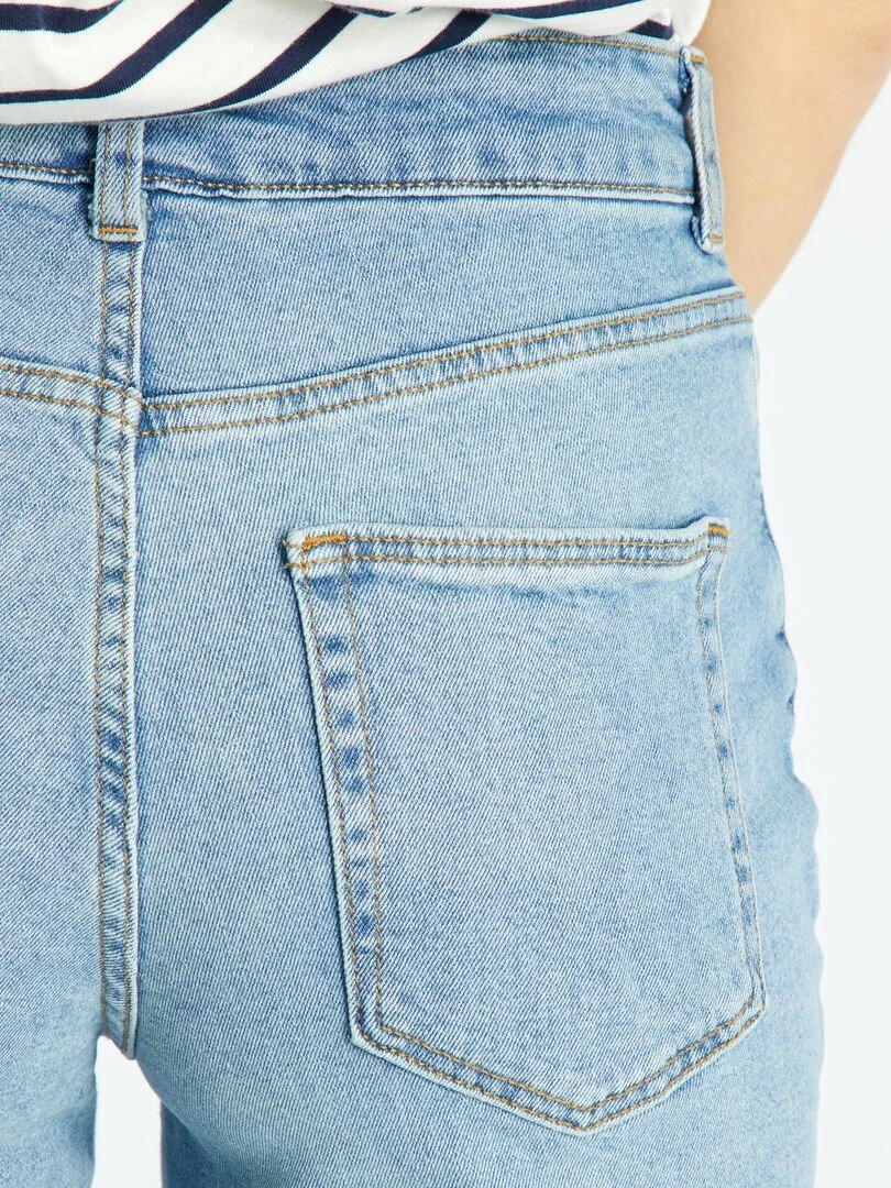 Jean mom à taille très haute   L28   Triple stone