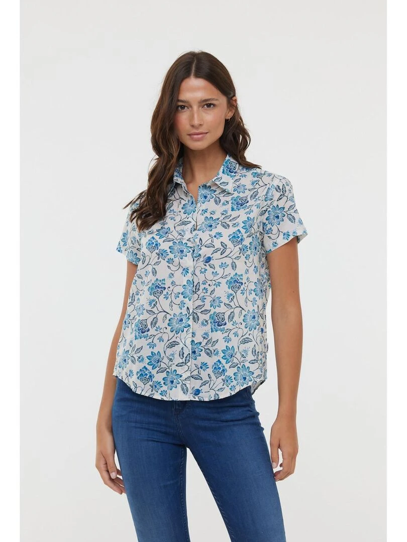Lee Cooper Chemise manches courtes coton regular DIMA MC Bleu céladon