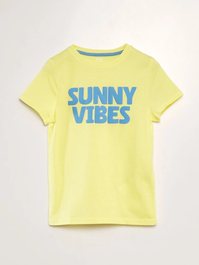 T shirt imprimé Jaune