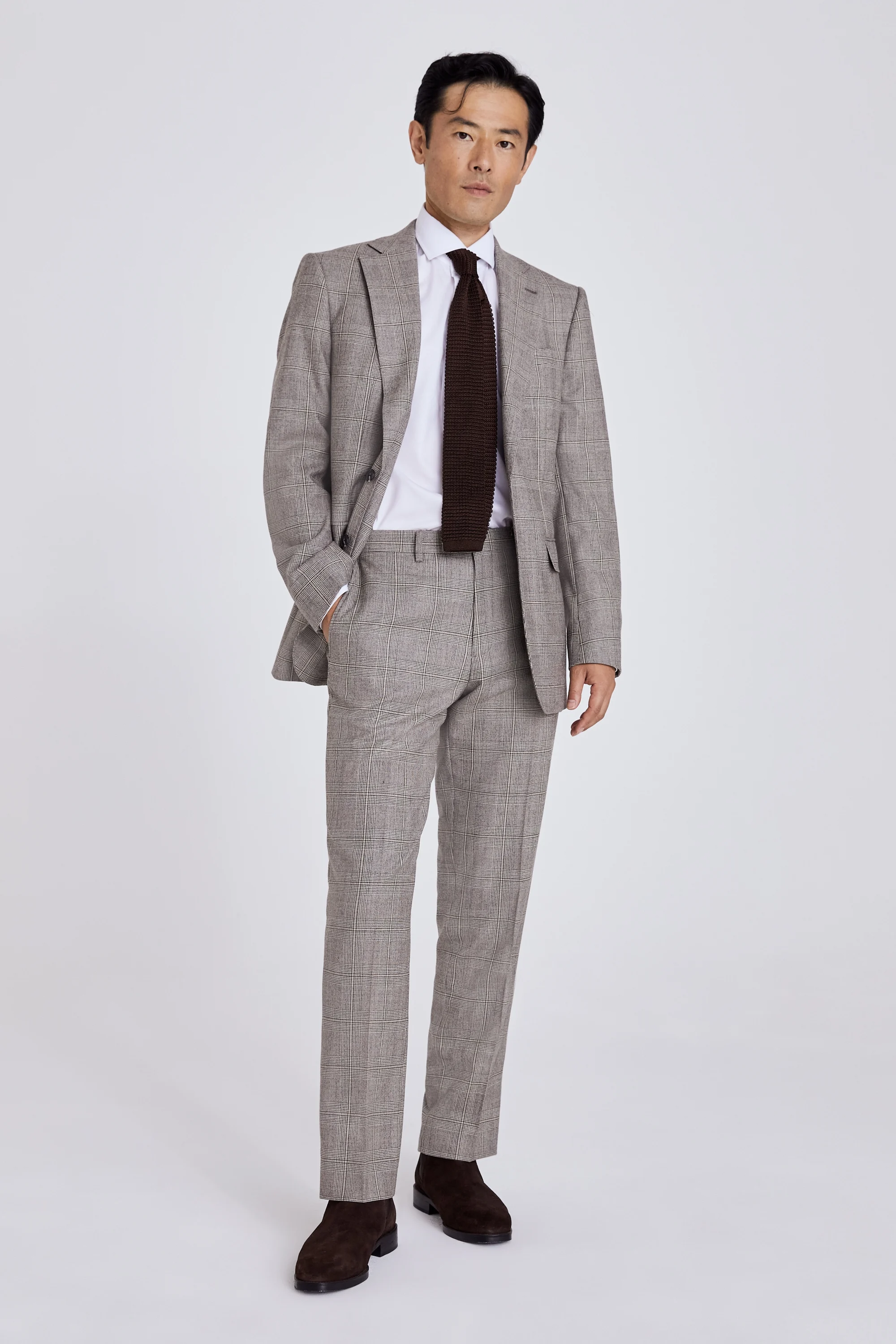 Regular Fit Grey Check Performance Jacket     Buy Online at Moss