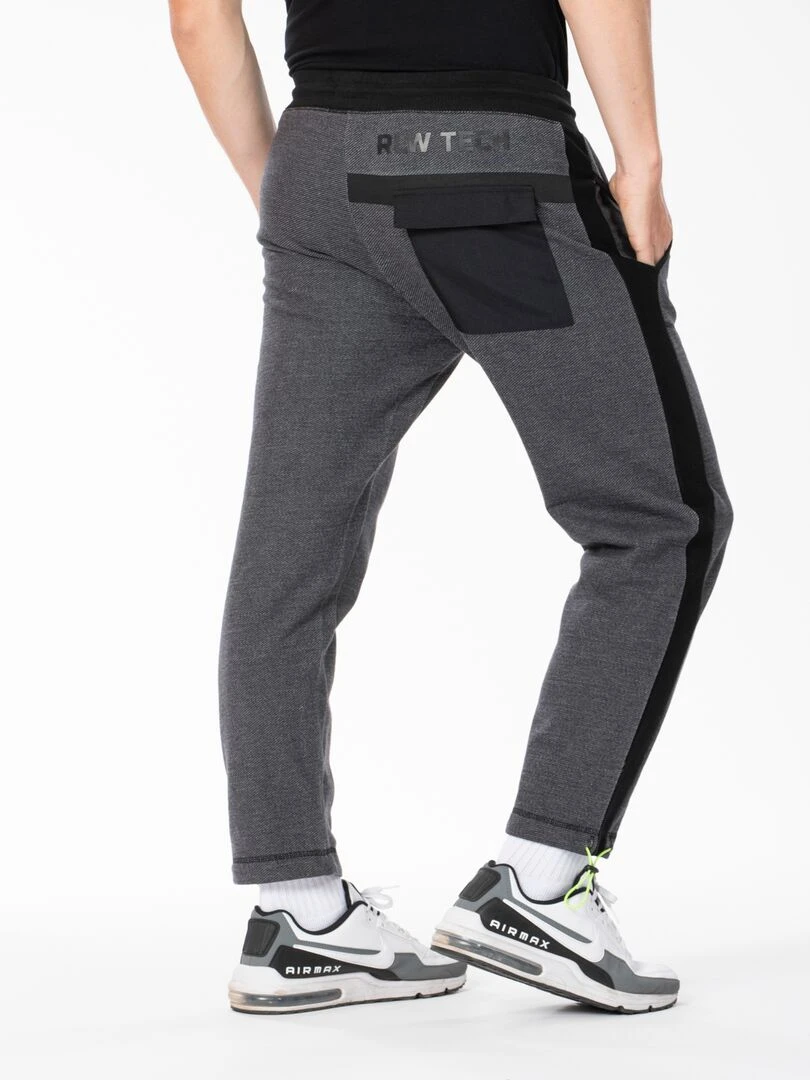 Pantalon de détente en molleton texturé ASLAN 'Rica Lewis'   Noir