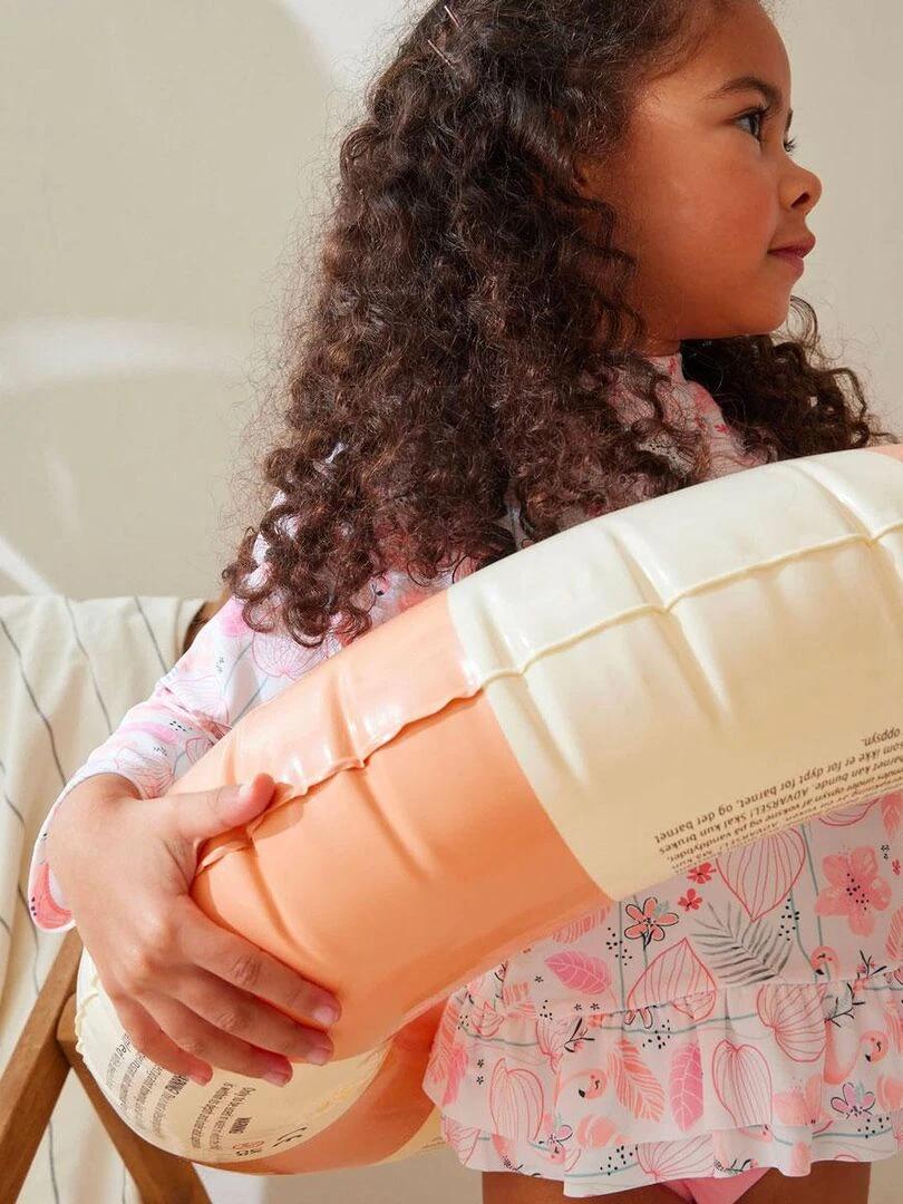 Maillot de bain bébé 2 pièces t shirt de protection UV & culotte Caraibes   Rose