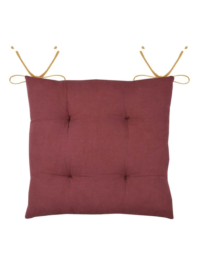 Galette de chaise imprimée exotique   Violet prune
