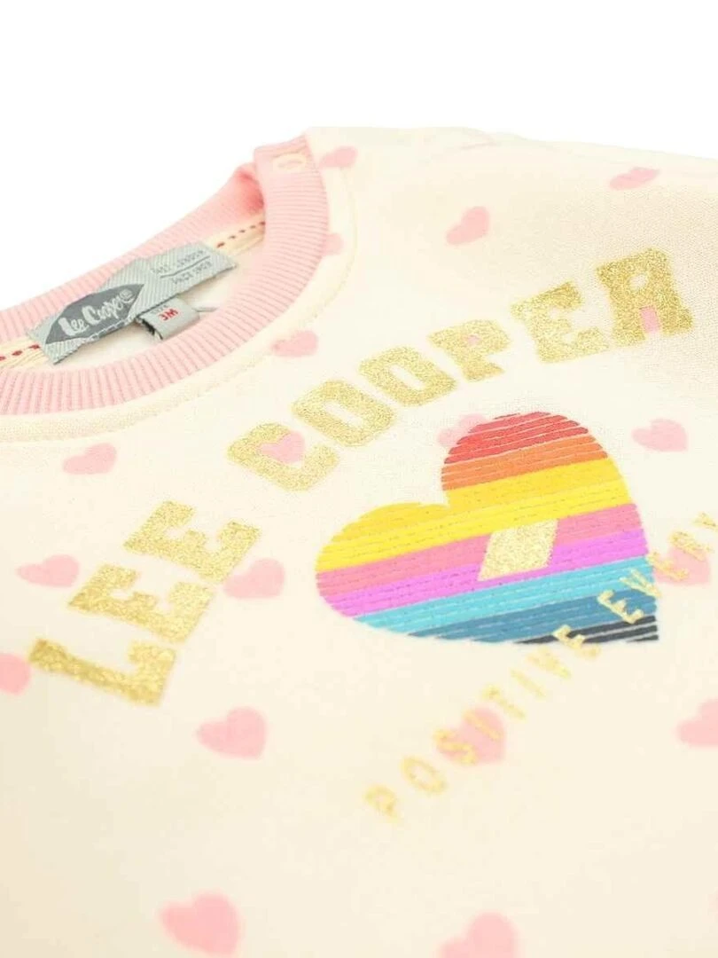 Lee Cooper   Ensemble Sweat pantalon bébé fille Imprimé Lee Cooper   Rose clair