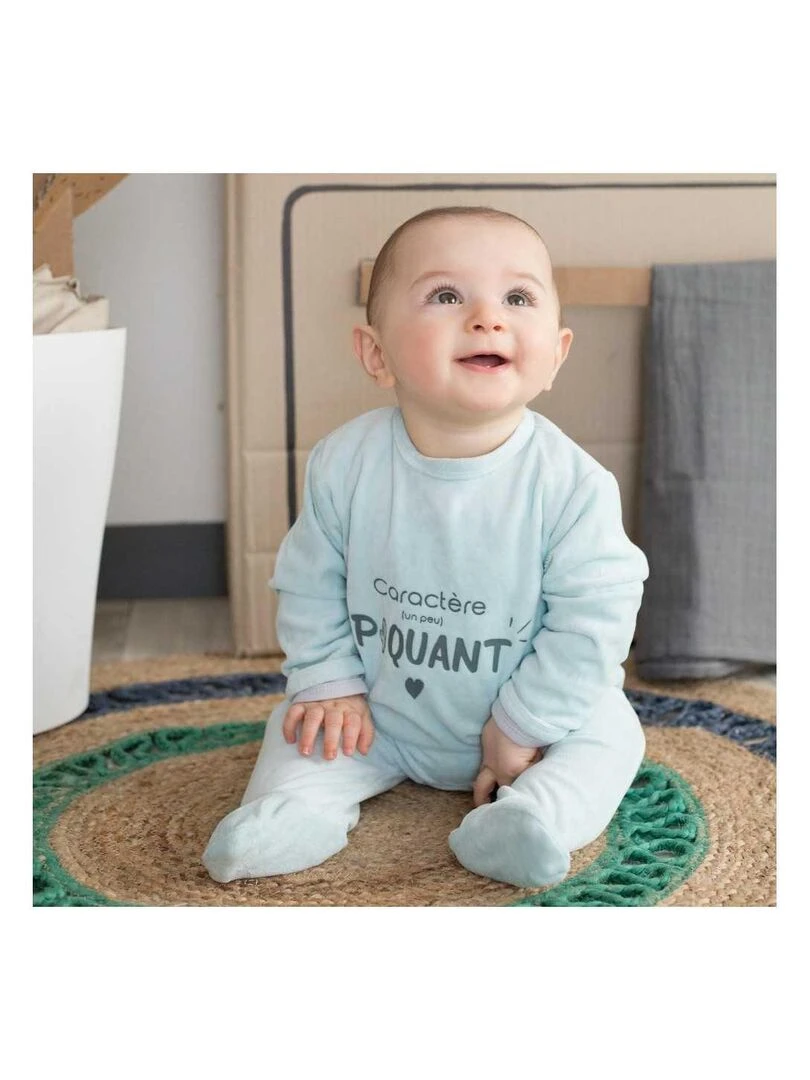 Pyjama en velours pour bébé Vert