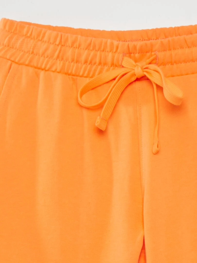 Short uni en molleton   Orange