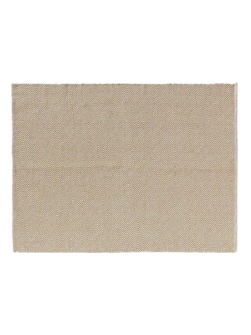 Tapis rectangulaire en jute et coton Livio Beige