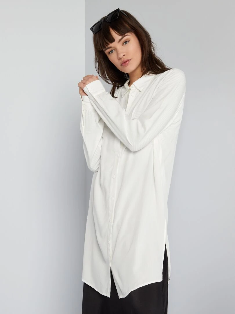 Chemisier long   Blanc