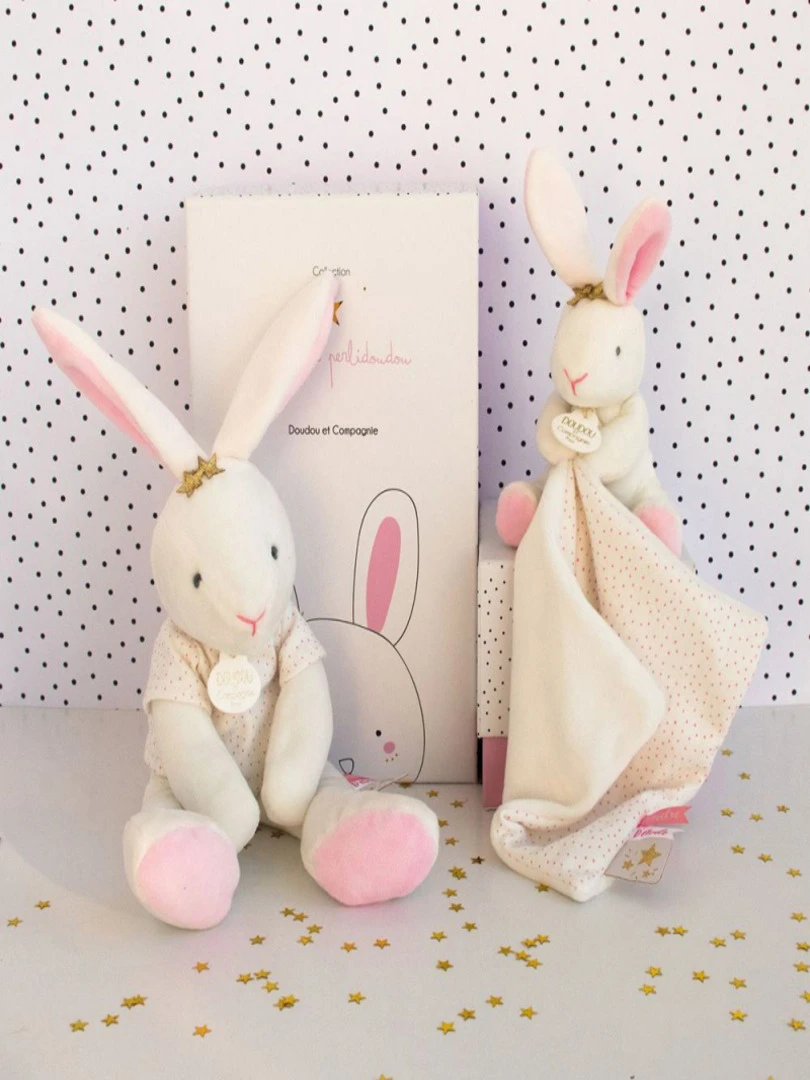 Coffret Doudou Lapin Étoile Poudre De Perlidoudou (10 Cm)   N/A