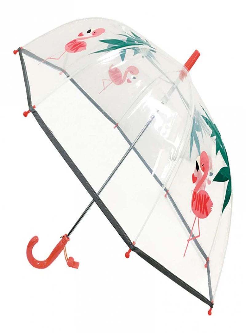 Parapluie Enfant Transparent Flamant Rose N/A
