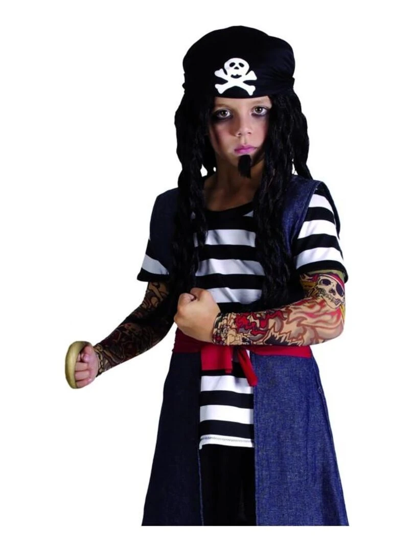 Déguisement Pirate tatoué luxe enfant Bleu
