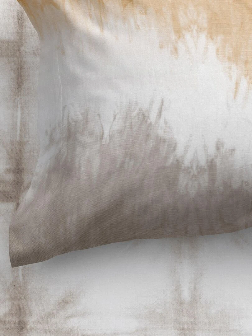 Drap housse Tie dye "Happyfriday"   Blanc
