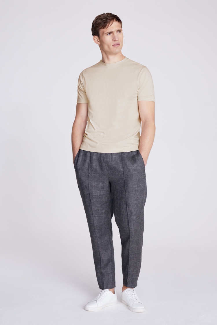 Ecru Crew Neck T-Shirt Buy Online at Moss
