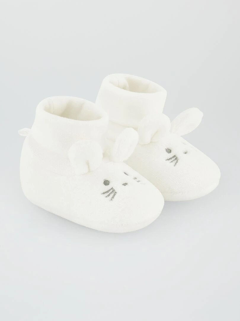 Chaussons 'Lapin' Blanc