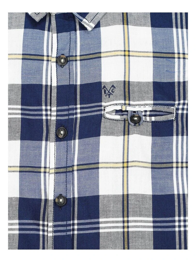 Chemise manches longues carreaux TUDINOX J Bleu marine