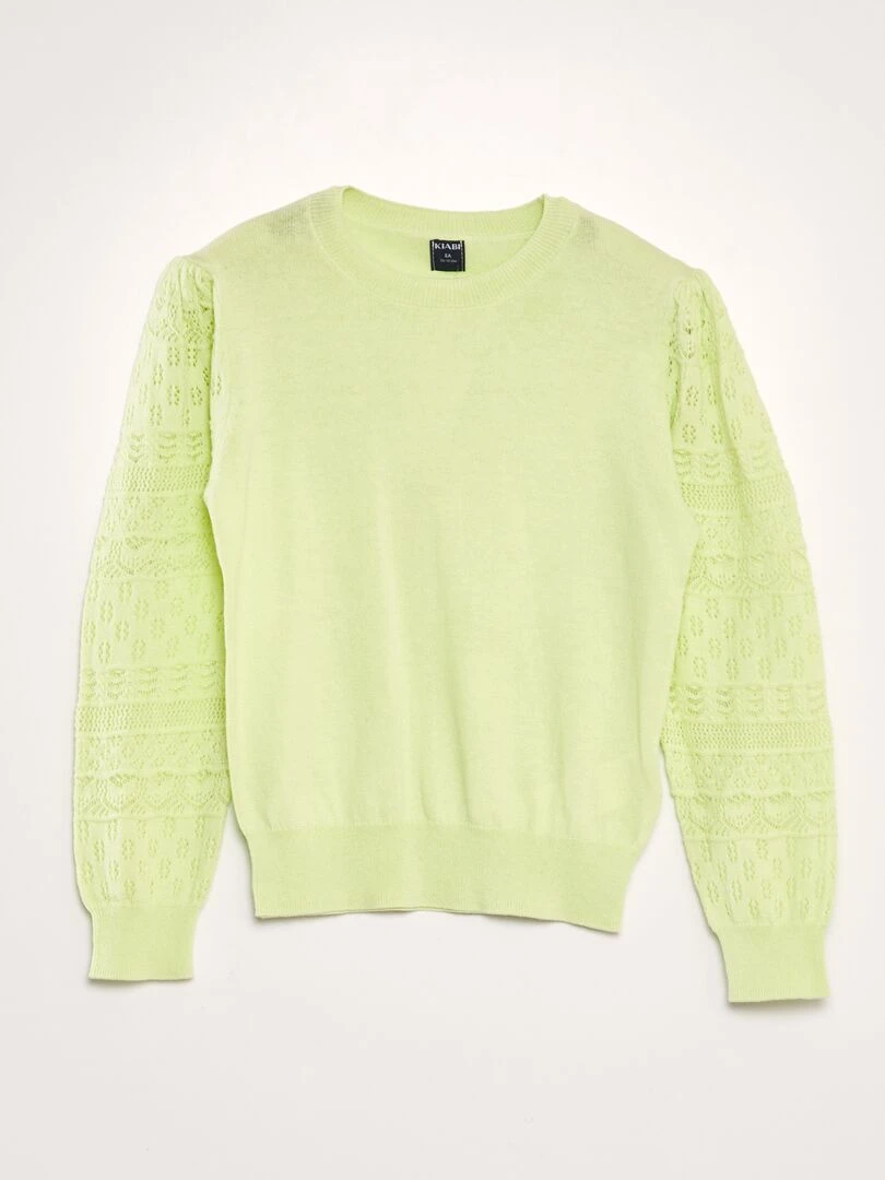 Pull en maille fine Vert