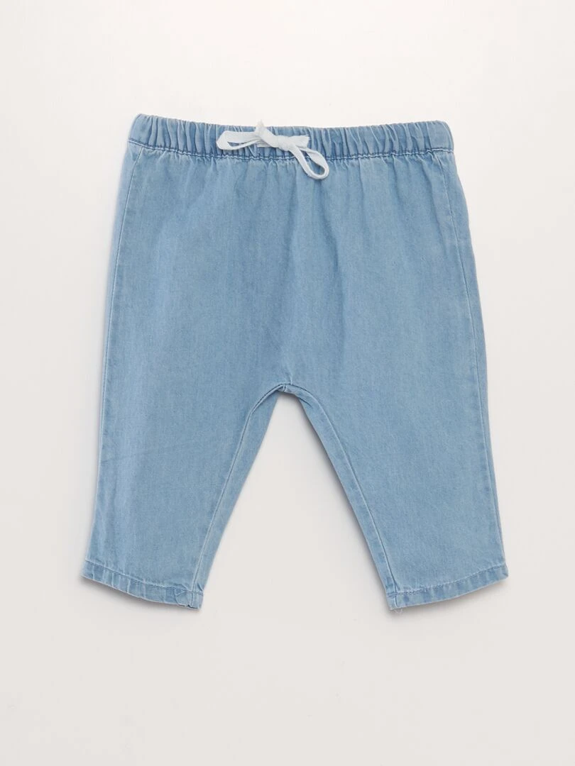 Pantalon léger en coton Bleu