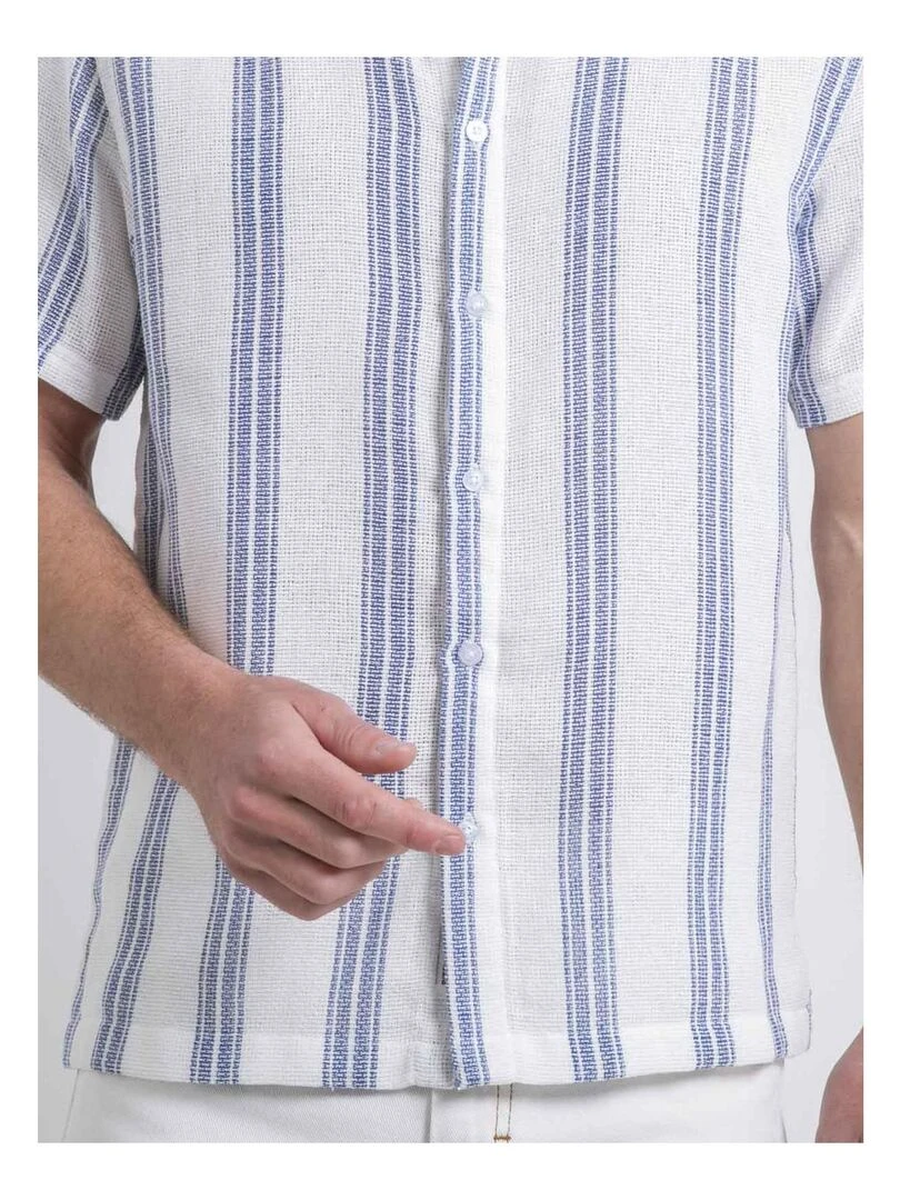 Chemise manches courtes motifs DOULITTLE   Bleu