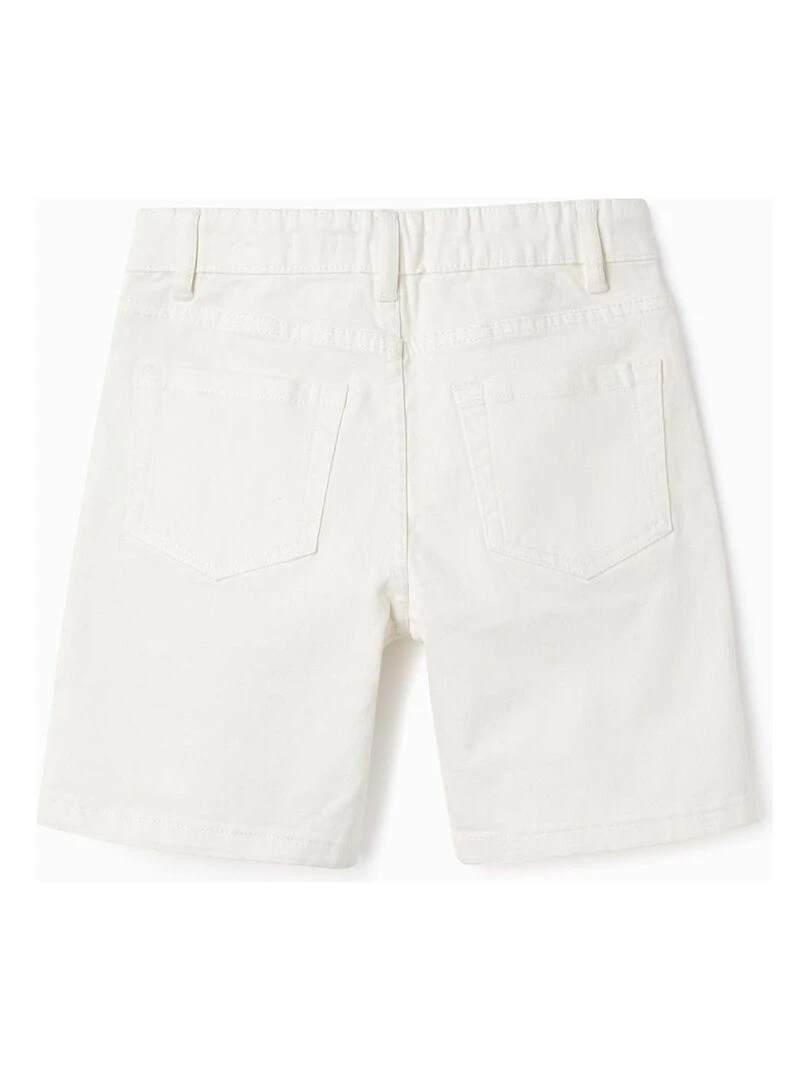 Short En Sergé De Coton Pour Garçon PICASSO Blanc
