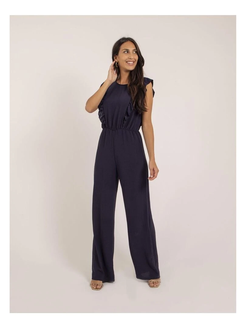 Combi pantalon fluide ELVIRA   Bleu marine