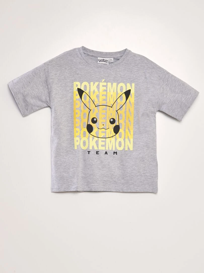 T shirt en jersey 'Pokemon' Gris