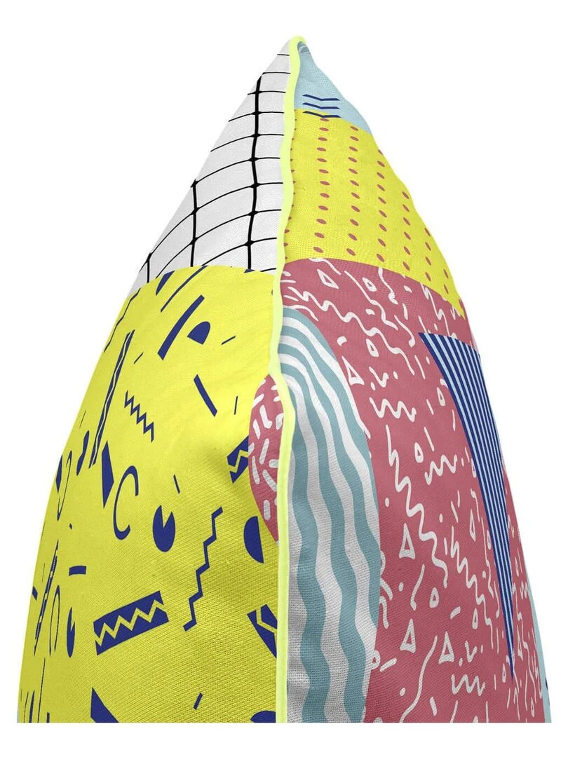 Housse de coussin décoratif Squiggles "Happyfriday"   Blanc