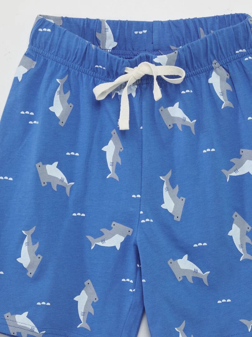 Ensemble pyjama t shirt + short 'requin'   Bleu
