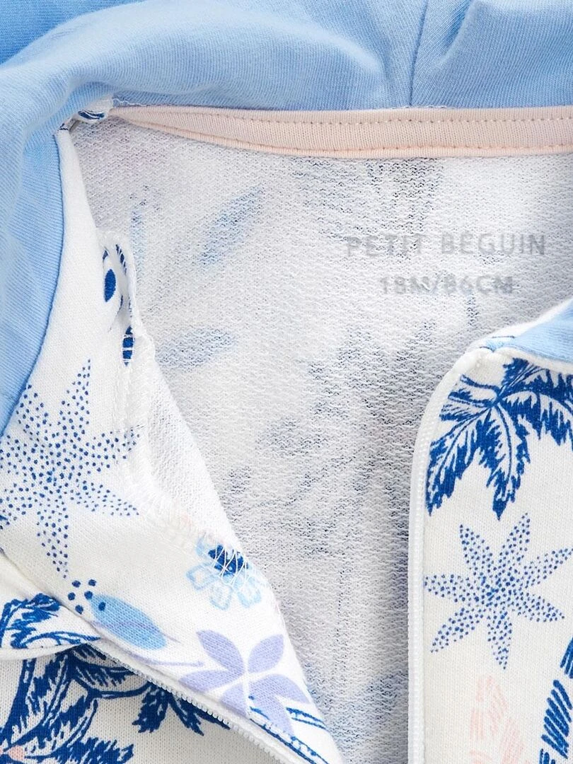 Sweat shirt à capuche enfant Moorea   Ecru