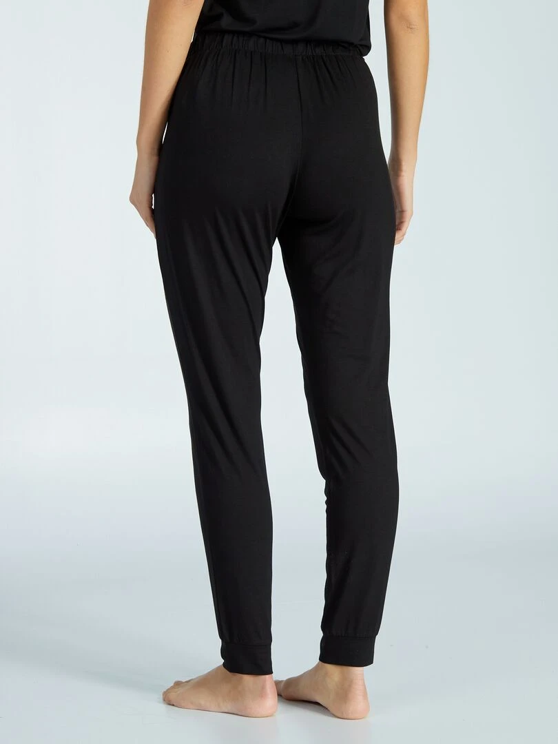 Pantalon de nuit fluide   noir