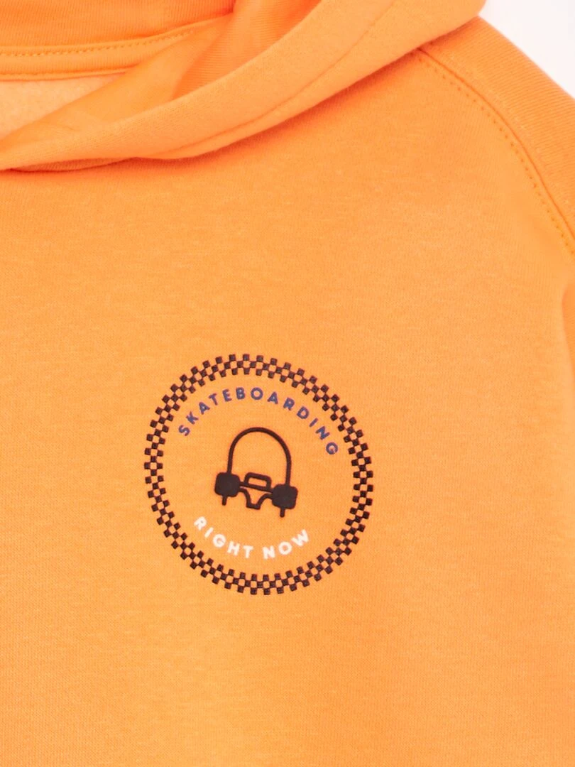 Sweat à capuche animé   Orange