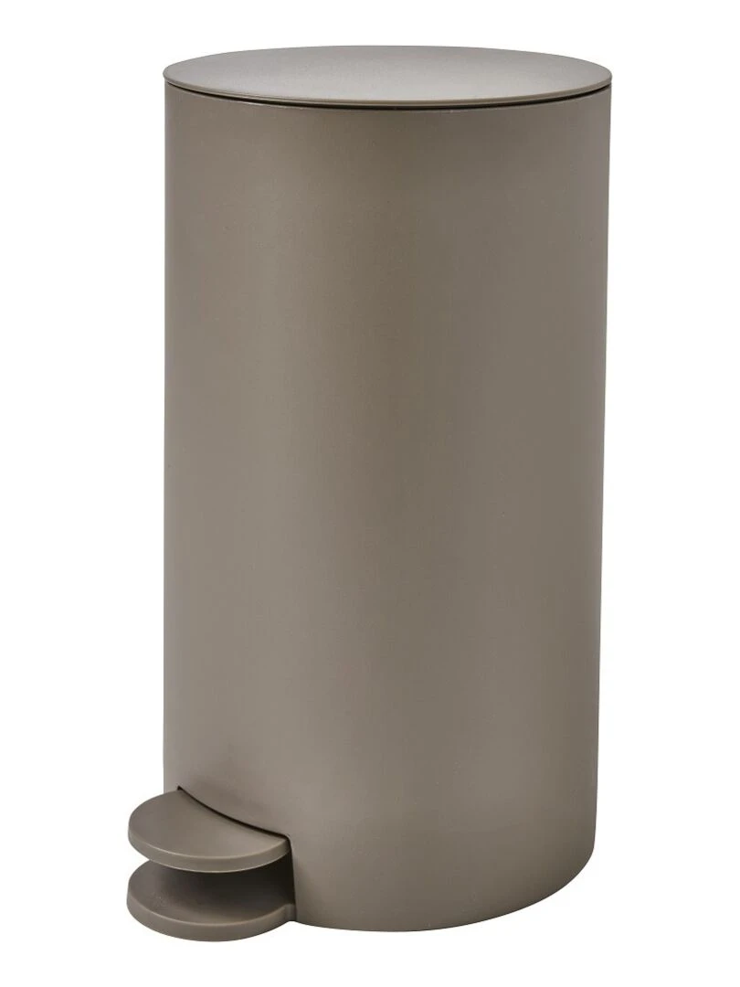 Poubelle à pédale 5L en plastique Gris taupe