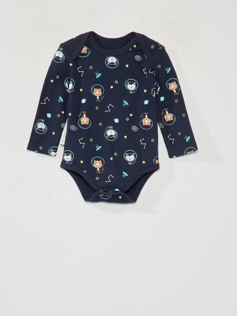 Lot de 2 bodies 'Petit Beguin'   bleu/blanc