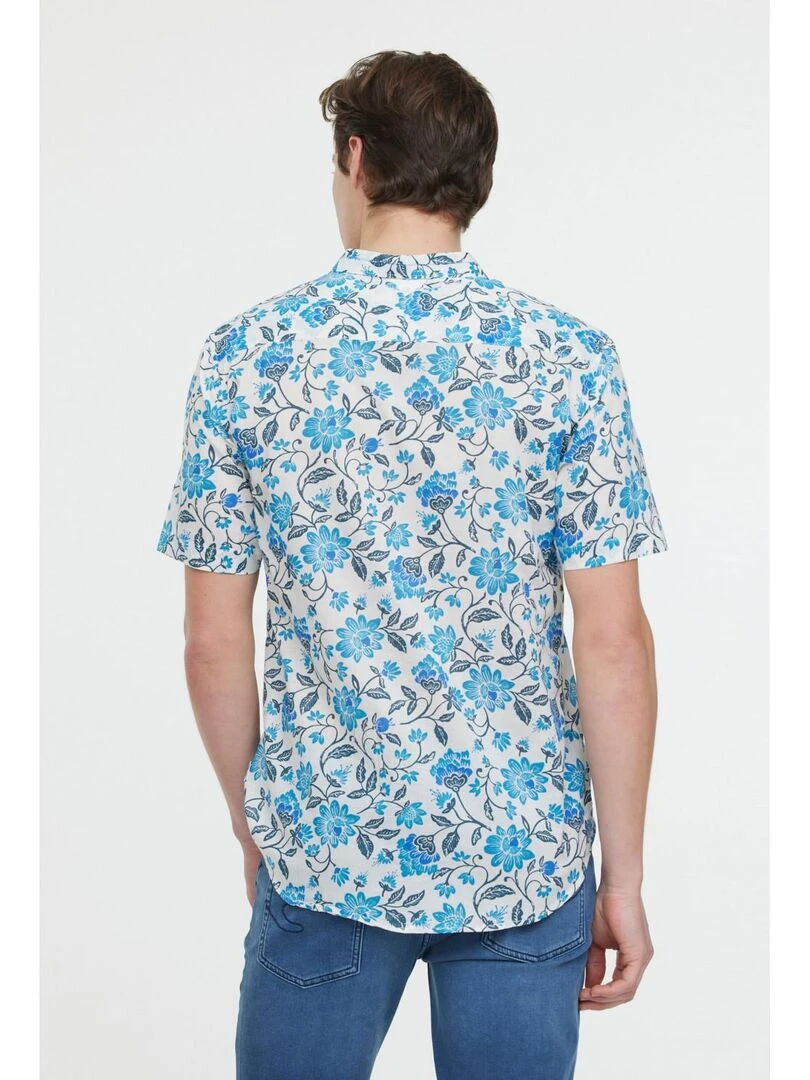 Lee Cooper   Chemise manches courtes coton regular DAMYK MC   Bleu céladon